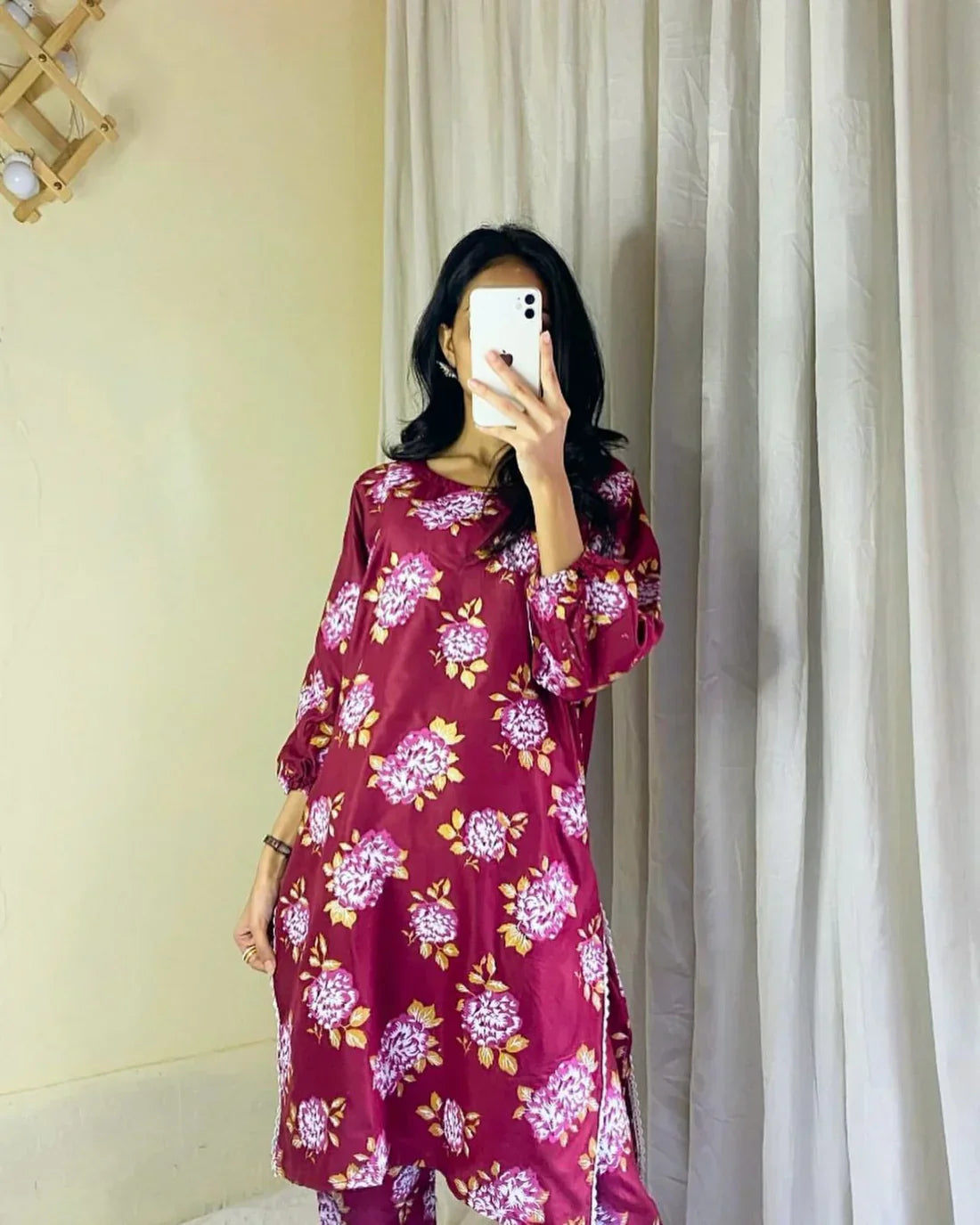 Stiched Gulab Print 2PCS